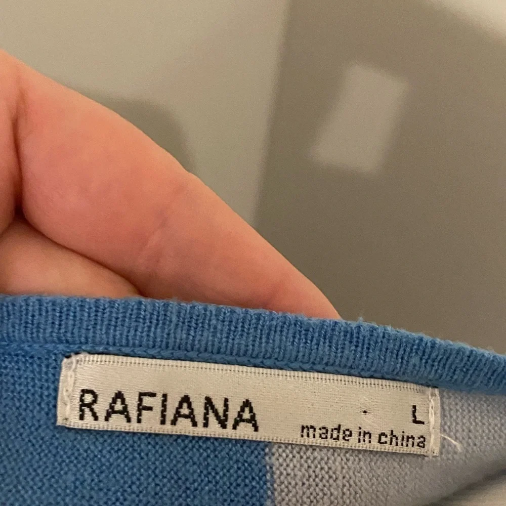 Two-Tone Blue and Light Blue Sweater